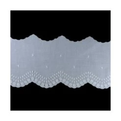 Tira Bordada Blanco Onda De Bodoques 9cm