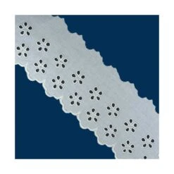 Tira Bordada Con Flor 7cm. Varios Colores