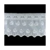 Tira Bordada Fruncida 9cm Con Pasacintas Blanco. Muselina 1 Tira Bordada Fruncida 9cm Con Pasacintas Blanco. Muselina -Merceria Botton tira bordada fruncida 9cm con pasacintas blanco muselina