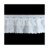 Tira Bordada Fruncida Doble Blanco 65mm. Pétalos