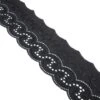 Tira Bordada En Negro. 5,5cm Ancho