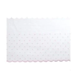 Tira Bordada Plumety 11cm Blanco Y Rosa. Conjunto 1