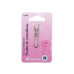 Tirador Para Cremallera En Plata. Recto Con Esfera