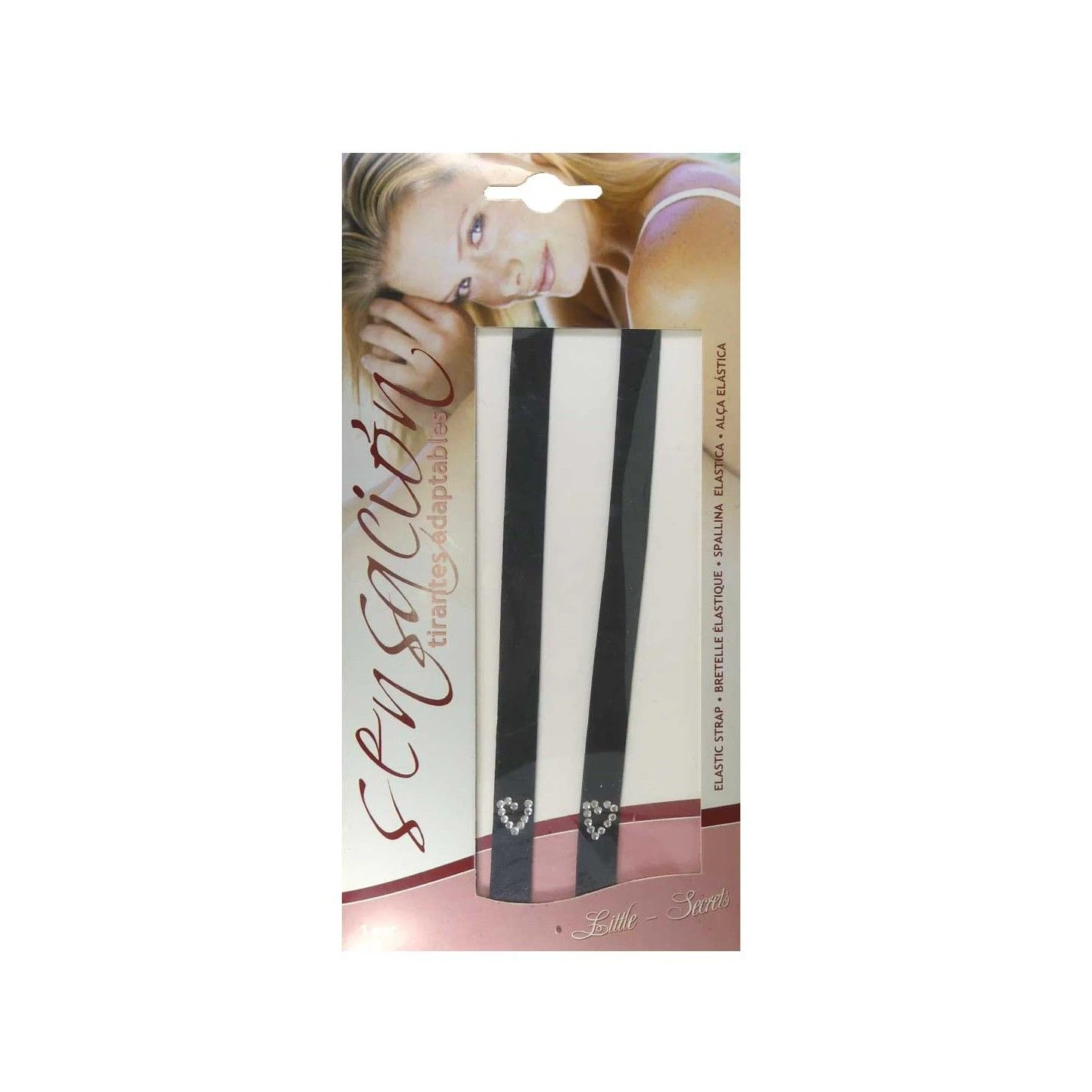 Tirante Sujetador Negro Con Strass En Corazón 10mm 3 Tirante Sujetador Negro Con Strass En Corazón 10mm