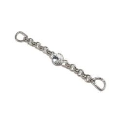 Trabilla Cadena Plata Con Cristal Central 65mm