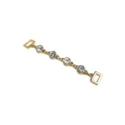 Trabilla Dorada Con Cuatro Cristales 9cm