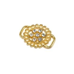 Trabilla Dorada Diseño Camafeo Con Strass