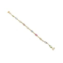 Trabilla Dorada Múltiples óvalos Imicristal 21cm