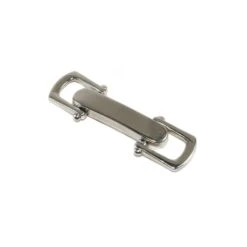 Trabilla Metal Plateada Diseño Barra Y Estribos 48mm