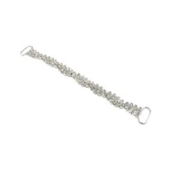 Trabilla Plata Diseño Ondas Con Strass 13cm