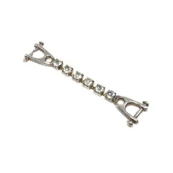 Trabilla Plateada Diseño Estribos Y Cadena Strass