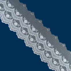 Tul Bordado Blanco Roto 60mm. Conjunto 6