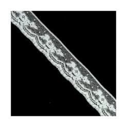 Valencienne Blanco Ondas Y Rosa 3,5cm. Conjunto 19