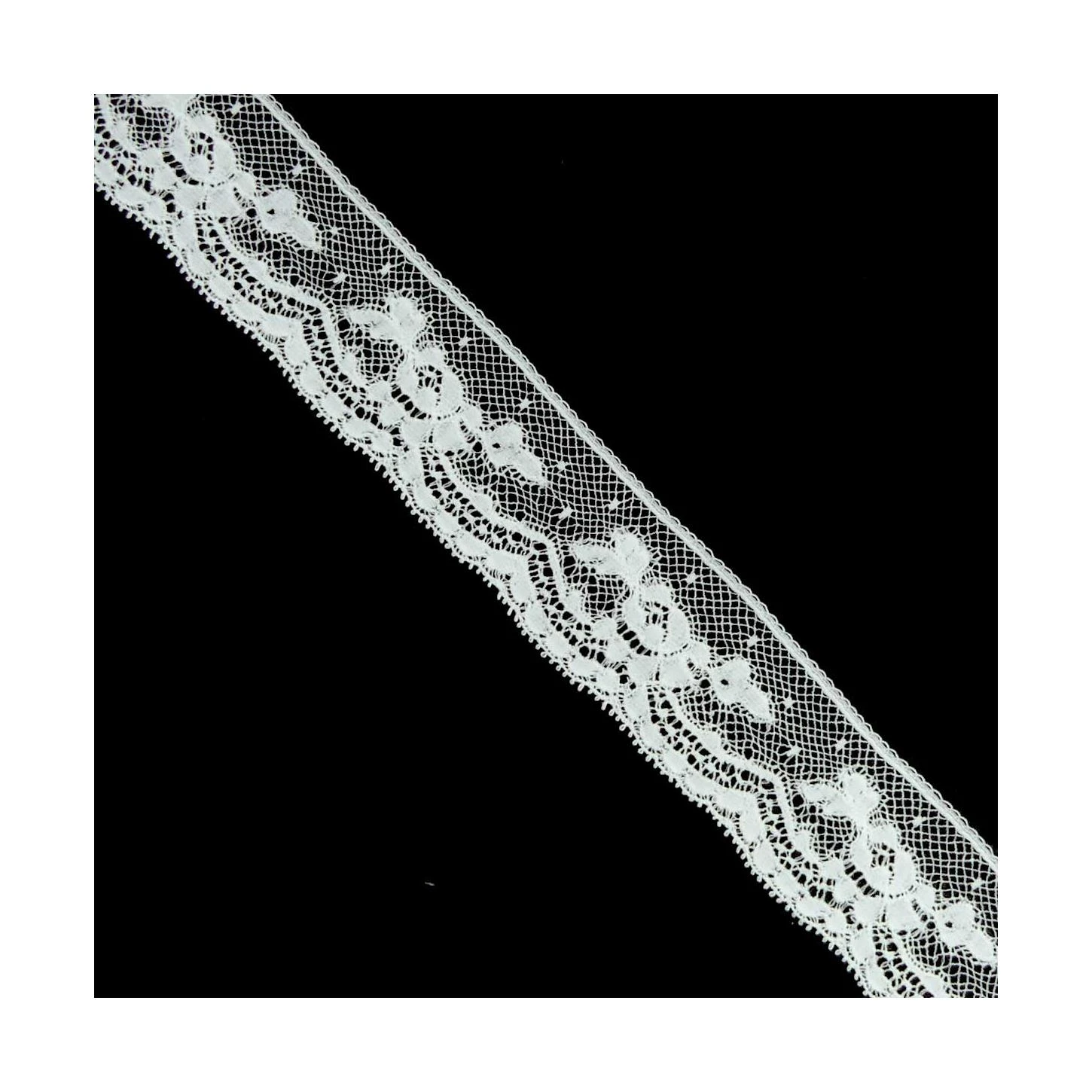 Valencienne Blanco Ondas Y Rosa 3,5cm. Conjunto 19 3 Valencienne Blanco Ondas Y Rosa 3,5cm. Conjunto 19